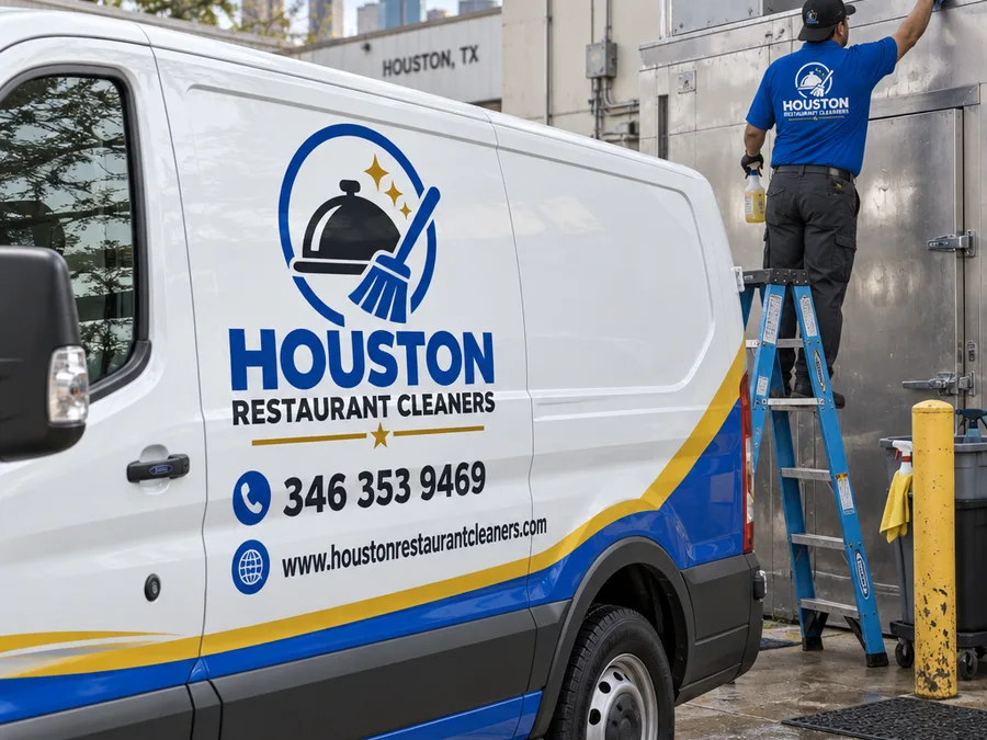 Crew member completing a restaurant cleaning checklist during a final walkthrough